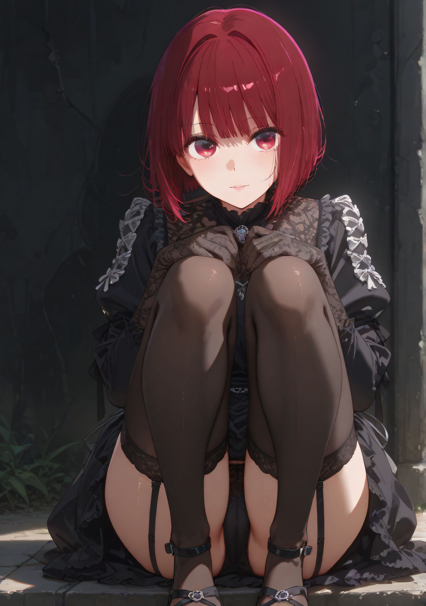 Kana Arima_Black Dress (有馬かな)-pixiv插画-作品交流服务