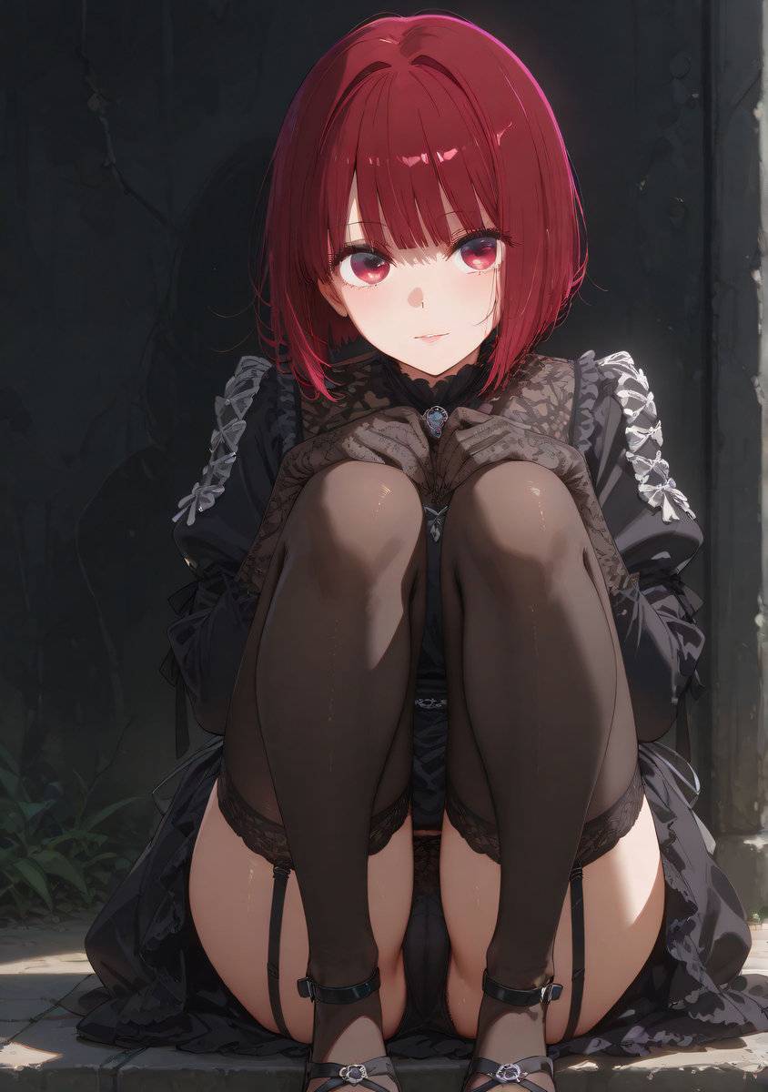Kana Arima_Black Dress (有馬かな)-pixiv插画-作品交流服务
