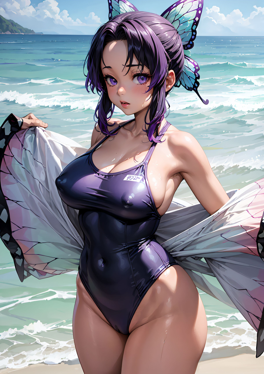 Shinobu Kochou_Swimwear-pixiv插画-作品交流服务