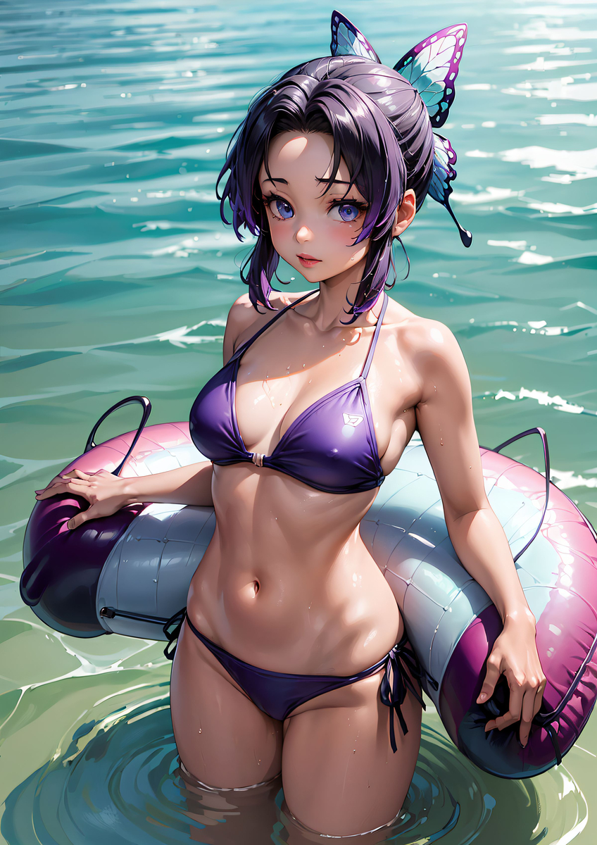 Shinobu Kochou_Swimwear-pixiv插画-作品交流服务