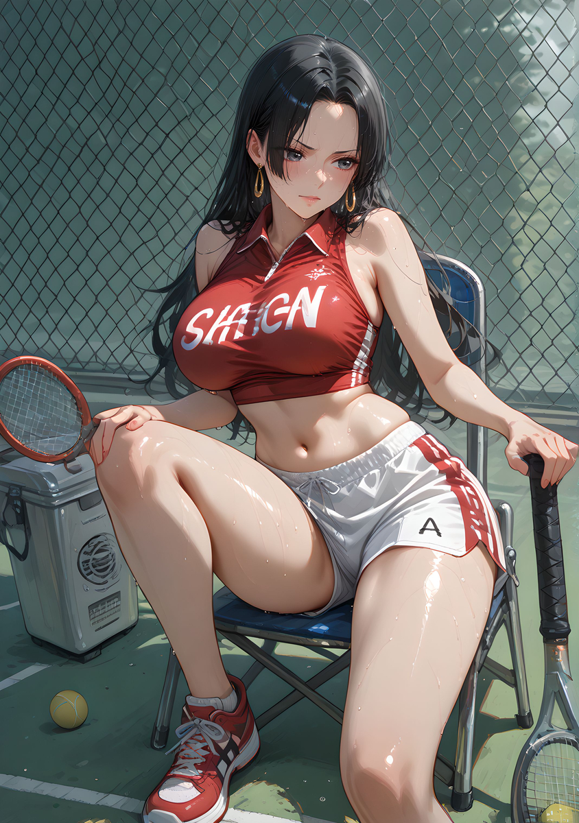 Boa Hancock_Plaing Tennis-pixiv插画-作品交流服务