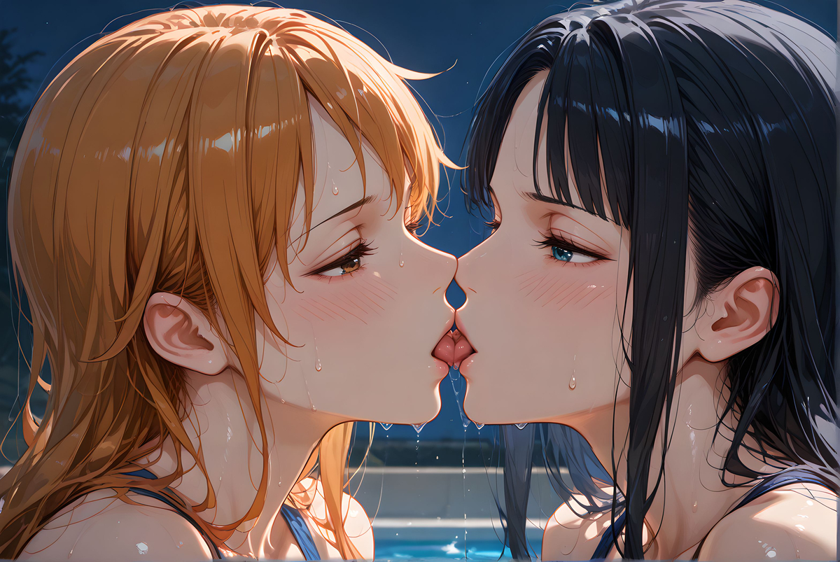 图片[7]-Nami x Robin_School swimwear-pixiv插画-作品交流服务