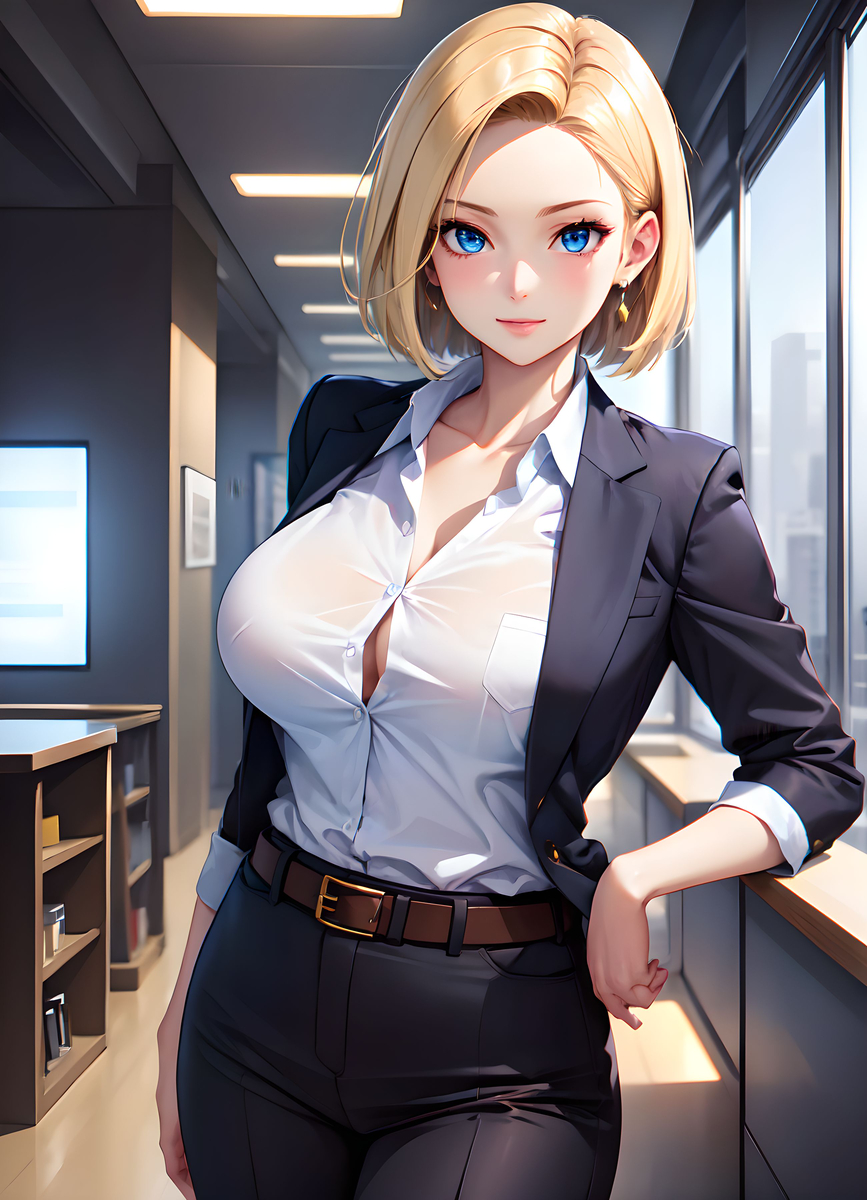 Android18_Office Lady-pixiv插画-作品交流服务