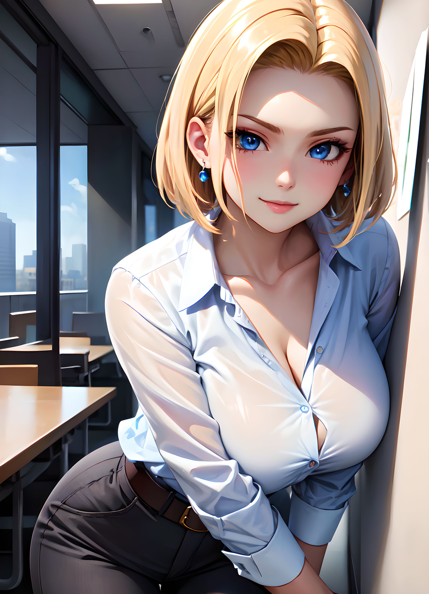 Android18_Office Lady-pixiv插画-作品交流服务