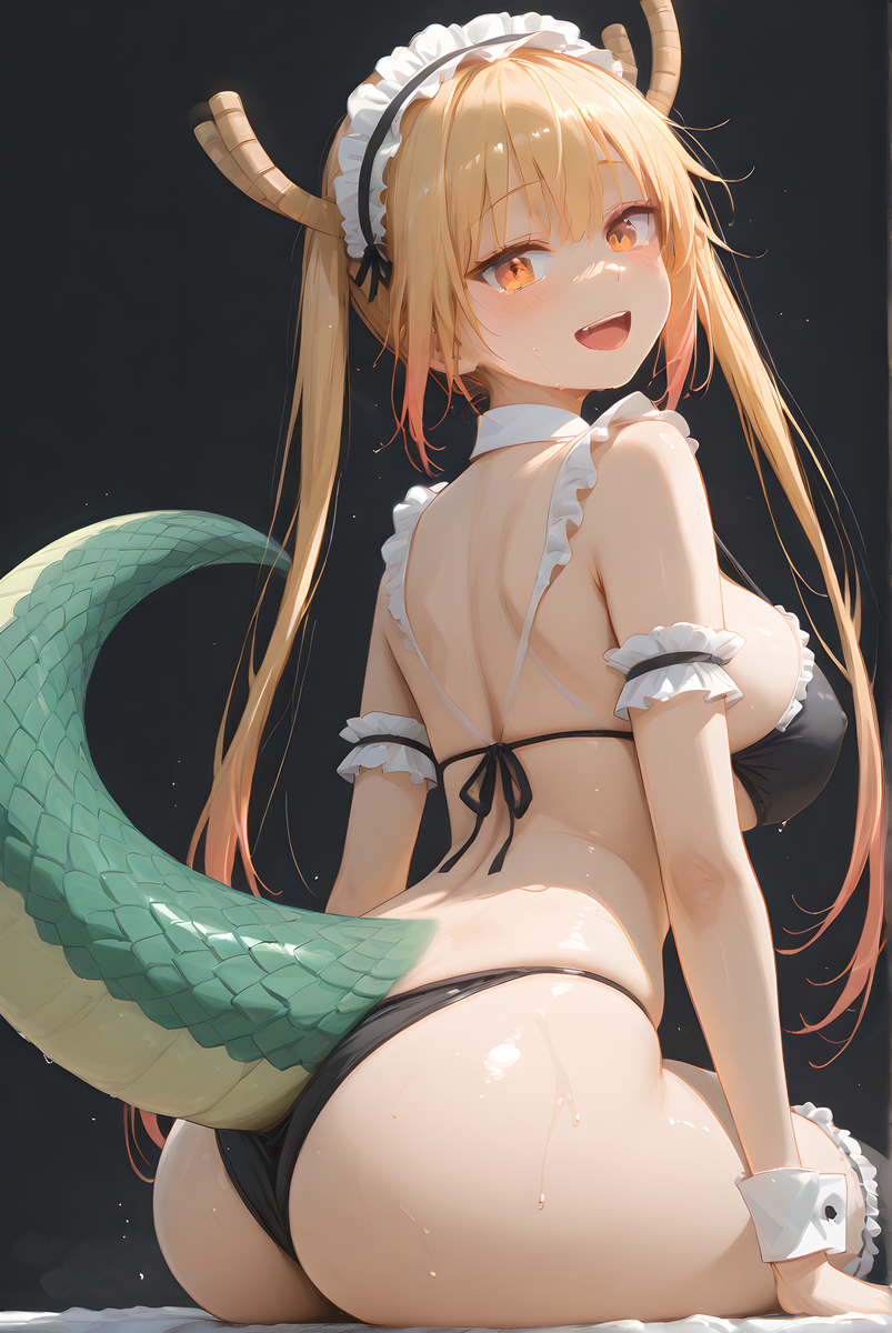 Tohru(小林さんちのメイドラゴン)_Maid Bikini-pixiv插画-作品交流服务