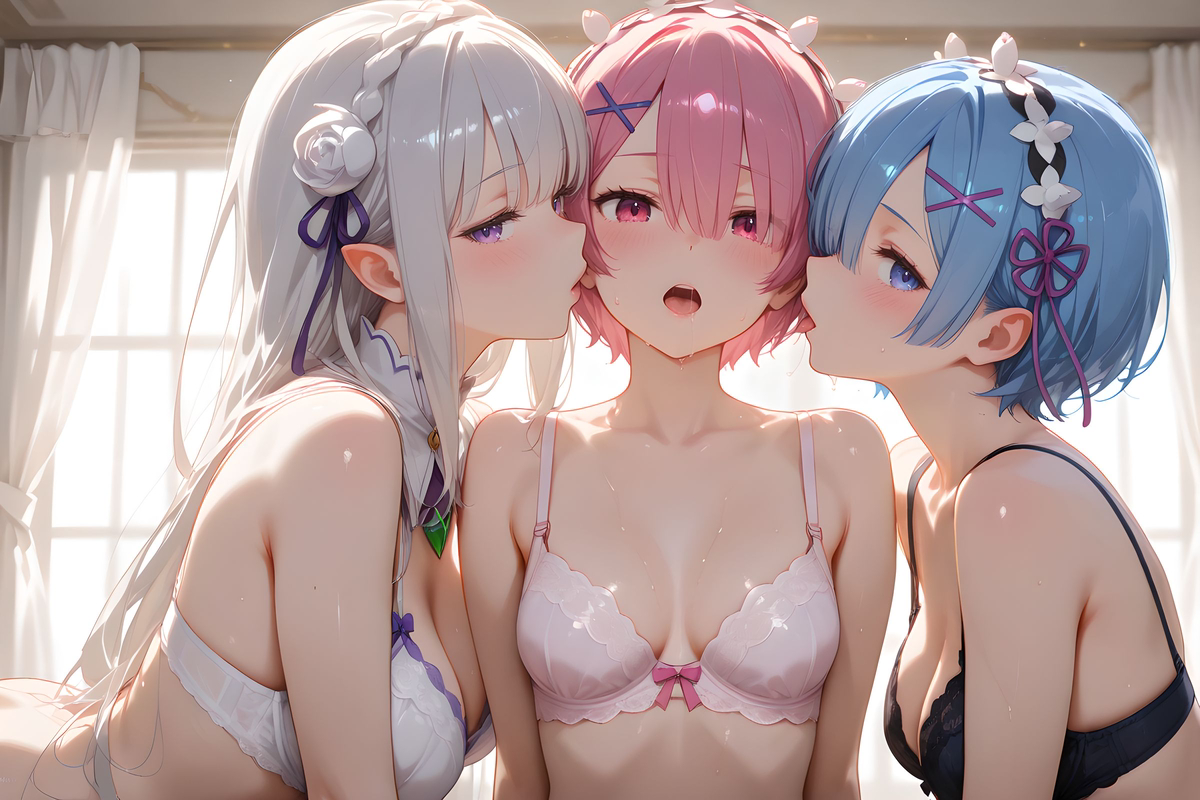 Emilia x Rem x Ram_Seductive-pixiv插画-作品交流服务