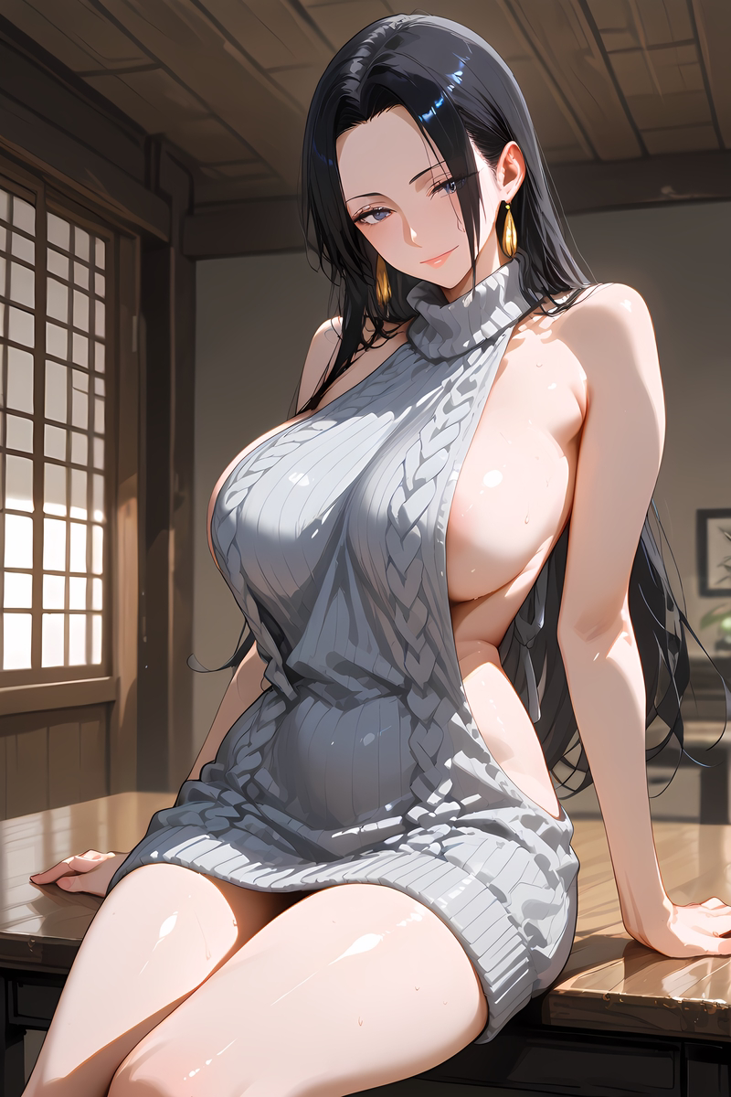 Boa Hancock_Virgin killer sweter-pixiv插画-作品交流服务