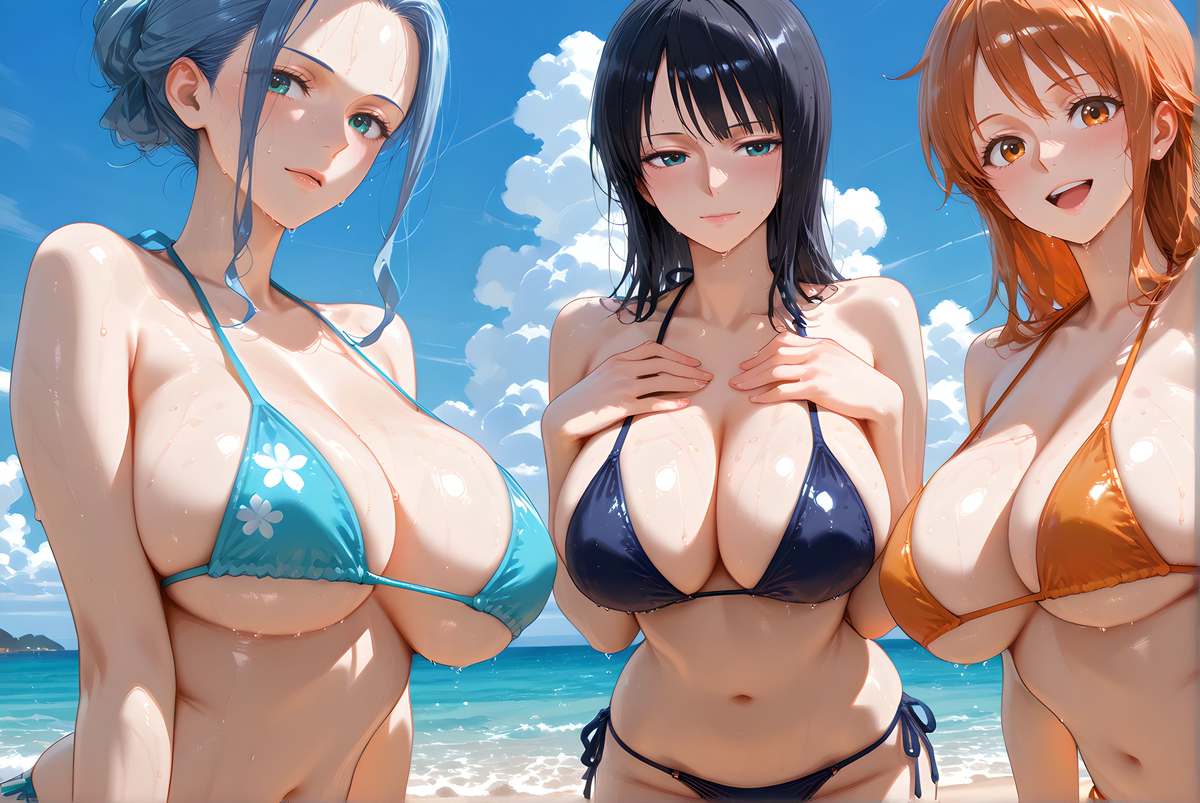 Nami Vivi Robin_summer vacation-pixiv插画-作品交流服务