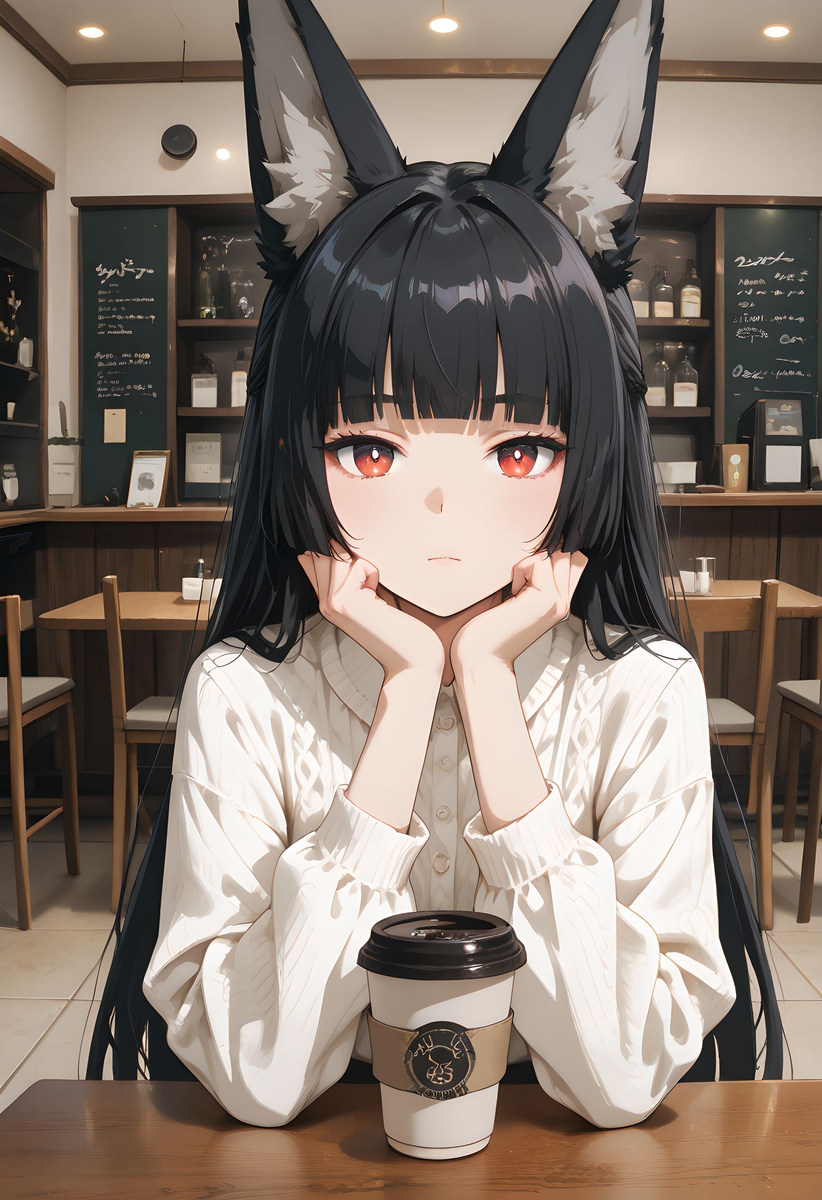 Miyabi Hoshimi_Coffee Break-pixiv插画-作品交流服务