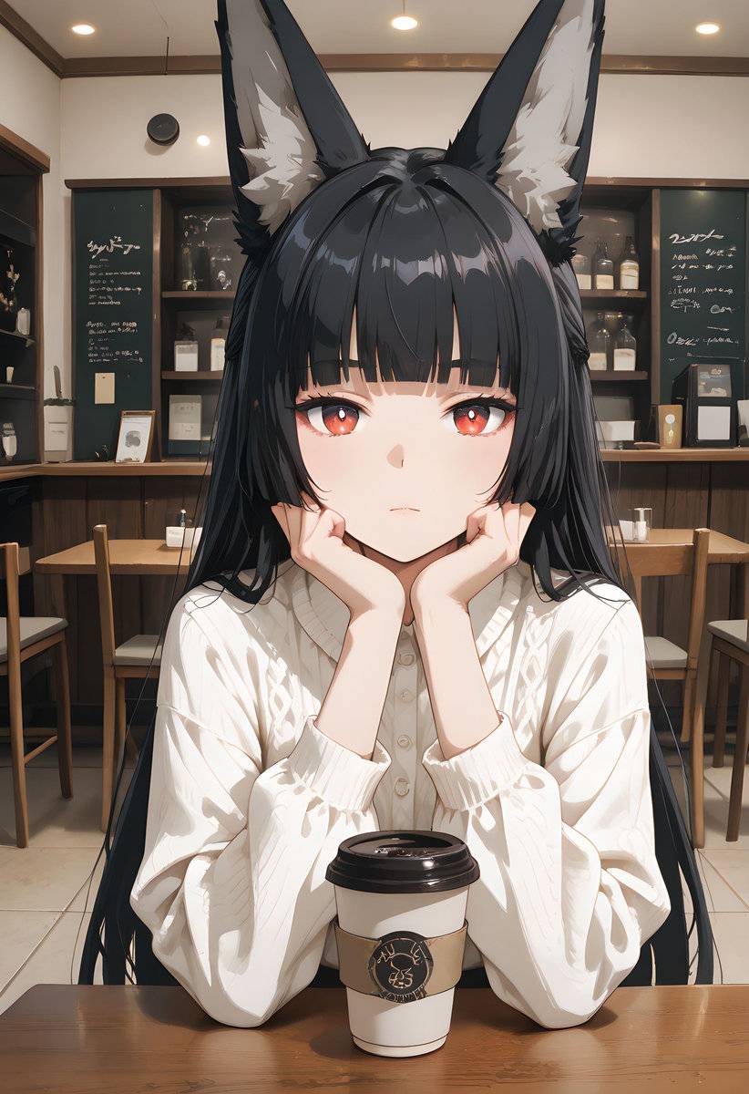 Miyabi Hoshimi_Coffee Break-pixiv插画-作品交流服务