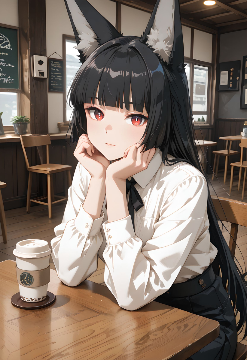 Miyabi Hoshimi_Coffee Break-pixiv插画-作品交流服务