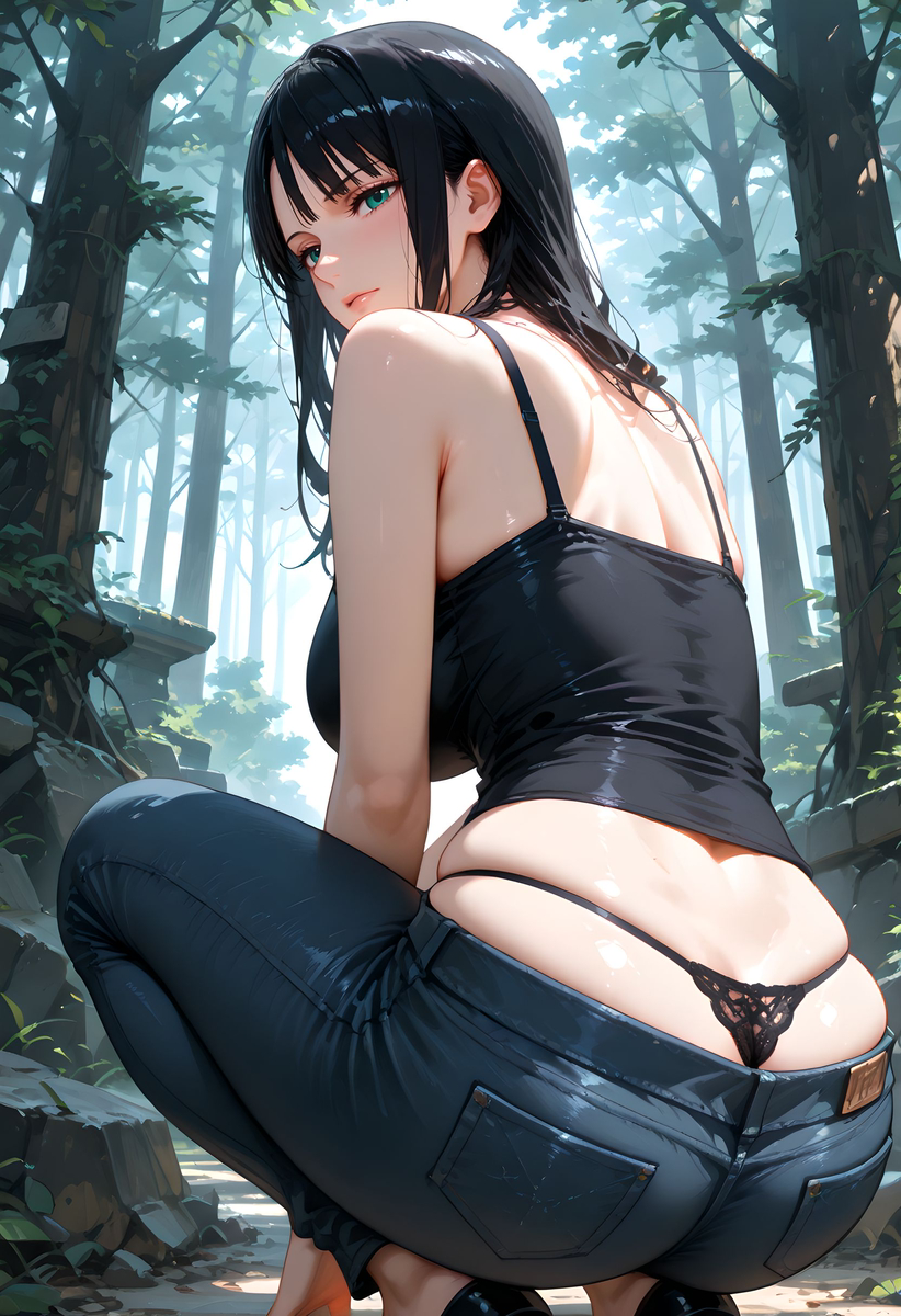 NIco Robin_Sexy Jeans Outfit-pixiv插画-作品交流服务