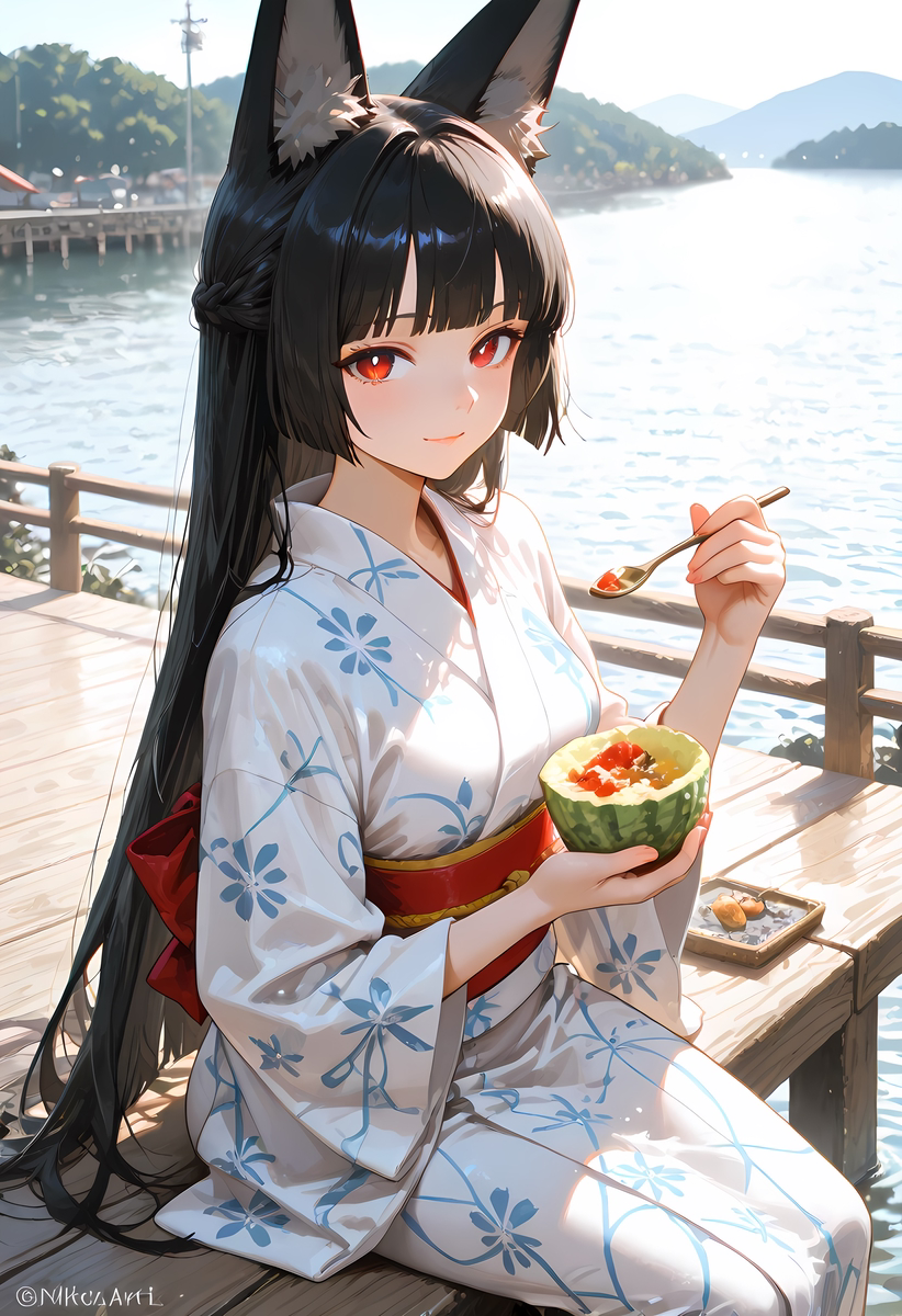 Miyabi Hoshimi_Yukata-pixiv插画-作品交流服务