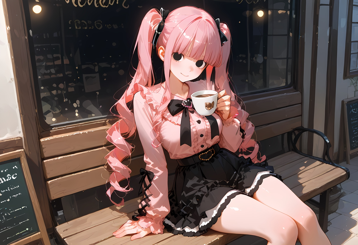 Perona_Jirai Kei Style at cafe-pixiv插画-作品交流服务