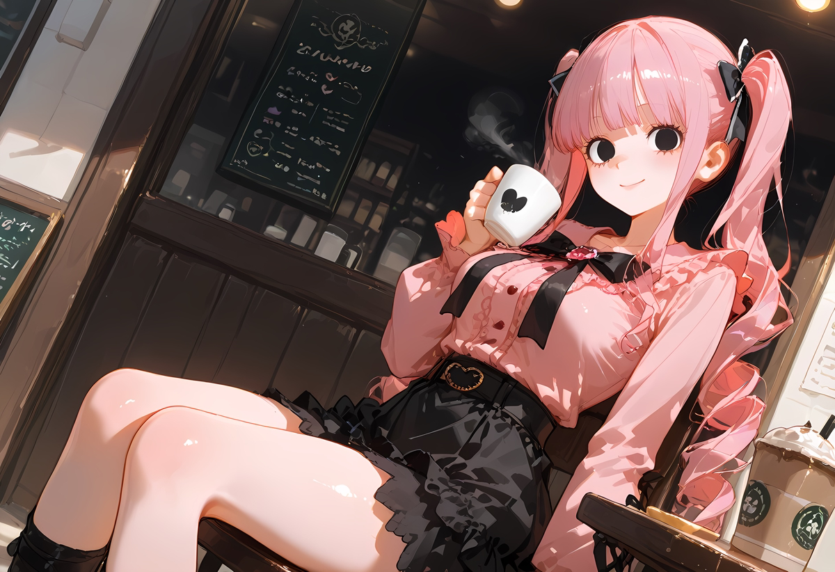 Perona_Jirai Kei Style at cafe-pixiv插画-作品交流服务