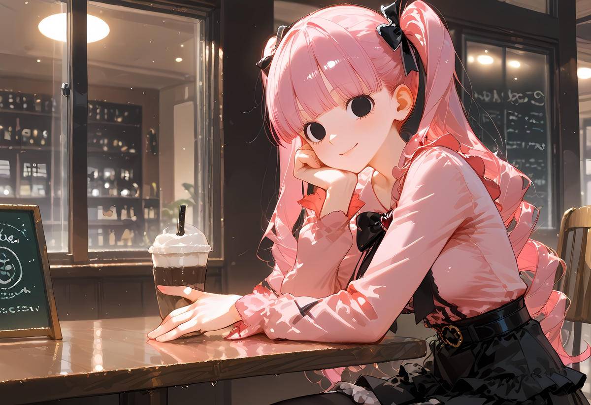 图片[5]-Perona_Jirai Kei Style at cafe-pixiv插画-作品交流服务