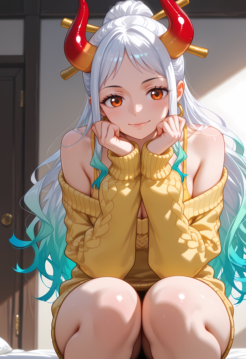 Yamato_Yellow Sweater-pixiv插画-作品交流服务