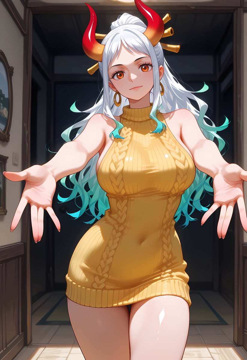 Yamato_Yellow Sweater-pixiv插画-作品交流服务