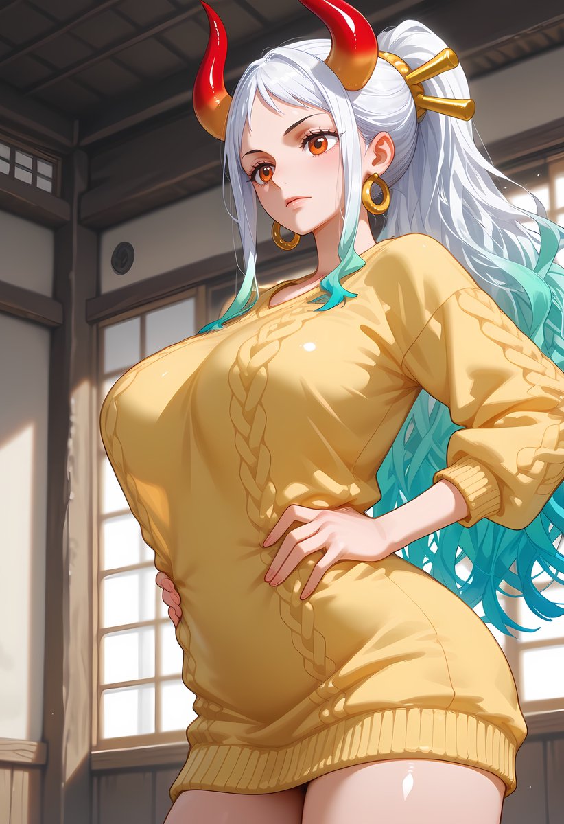 Yamato_Yellow Sweater-pixiv插画-作品交流服务