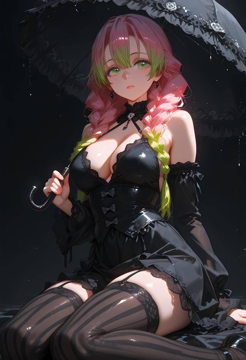 Mitsuri Kanroji(甘露寺蜜璃)_Gothic-pixiv插画-作品交流服务
