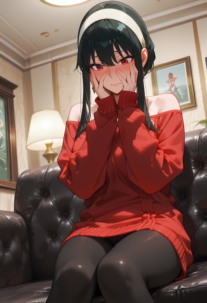 Yor Froger(ヨルフォージャー)_Red sweater-pixiv插画-作品交流服务