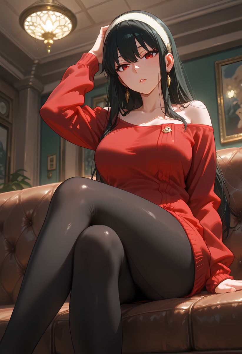Yor Froger(ヨルフォージャー)_Red sweater-pixiv插画-作品交流服务