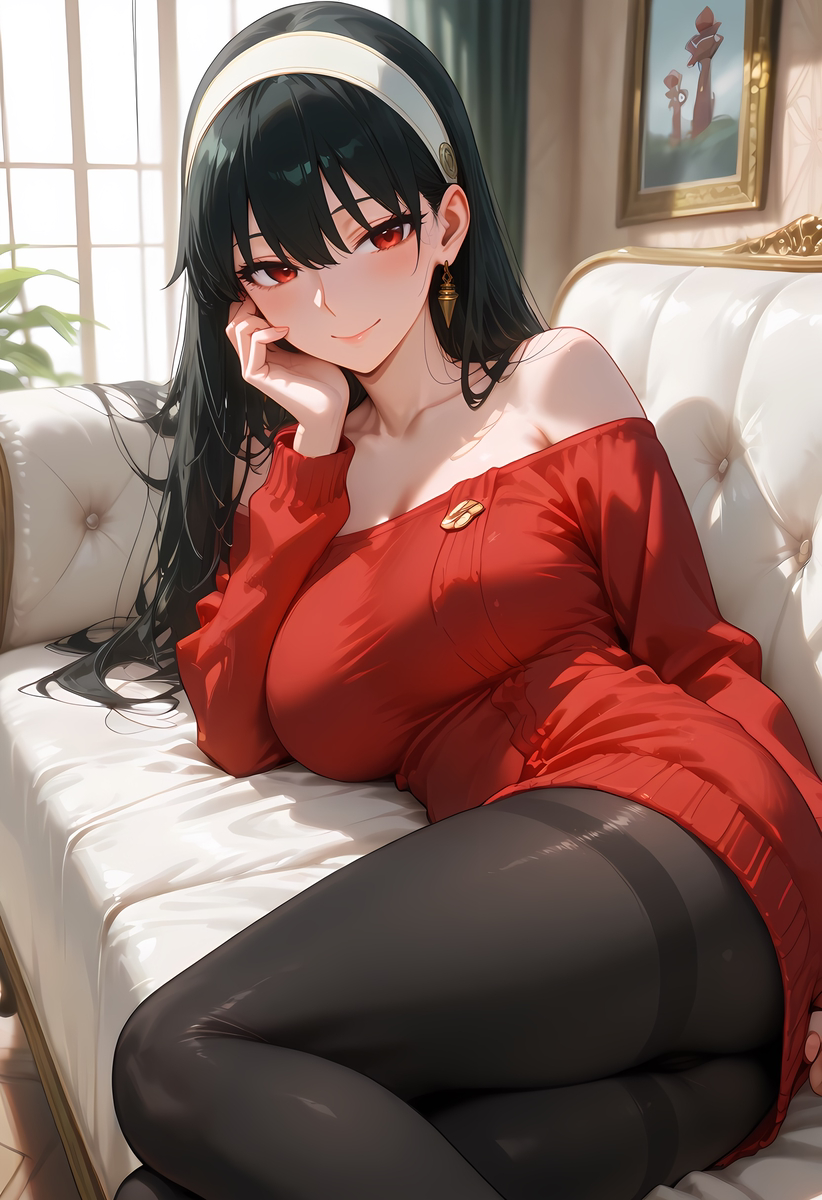 Yor Froger(ヨルフォージャー)_Red sweater-pixiv插画-作品交流服务