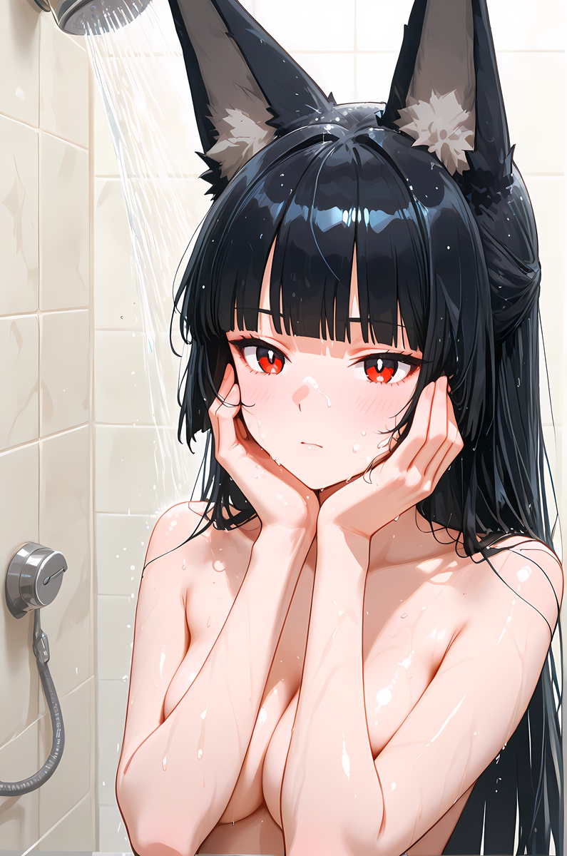 Miyabi Hoshimi_Bathroom-pixiv插画-作品交流服务