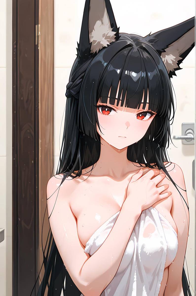 Miyabi Hoshimi_Bathroom-pixiv插画-作品交流服务