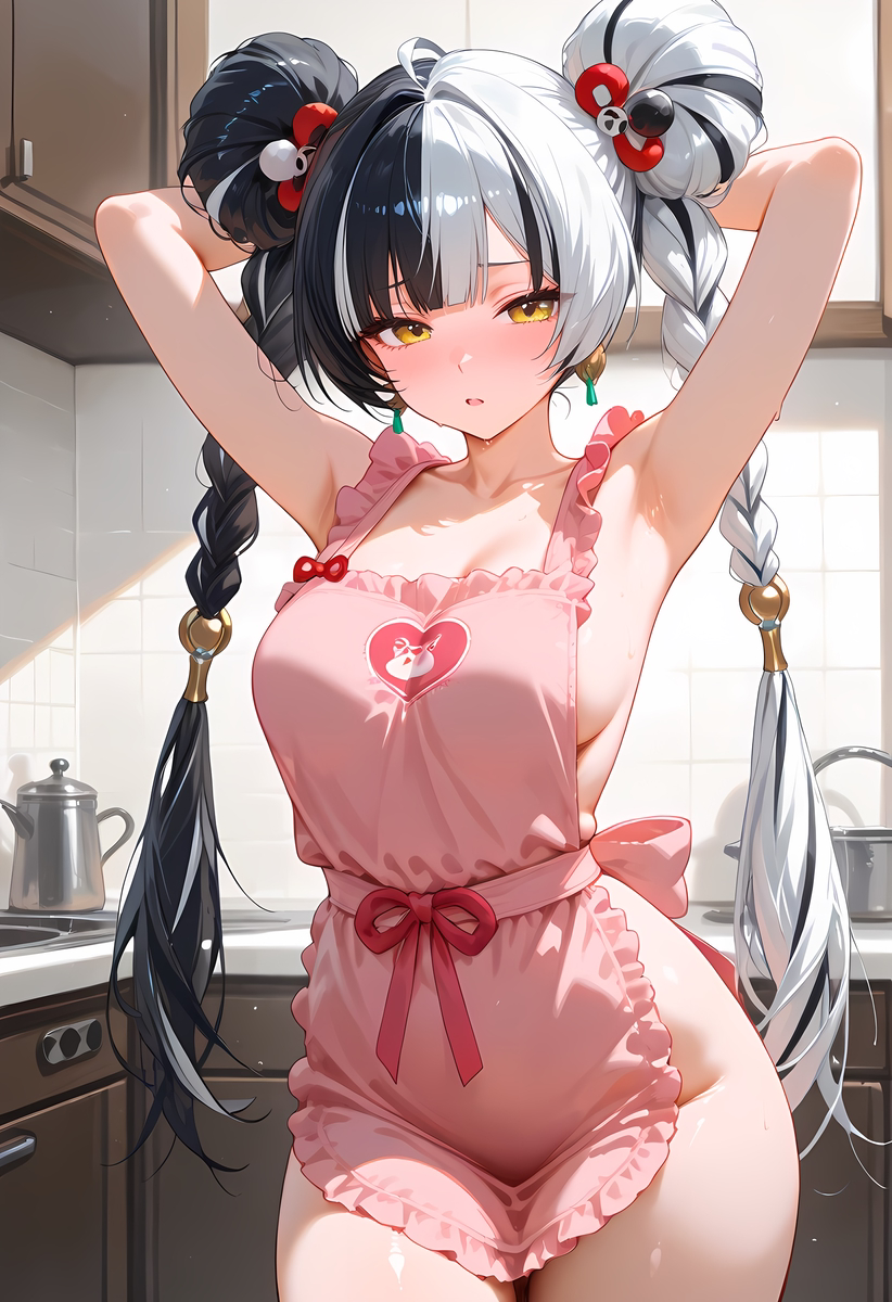 Dialyn_Naked Apron-pixiv插画-作品交流服务