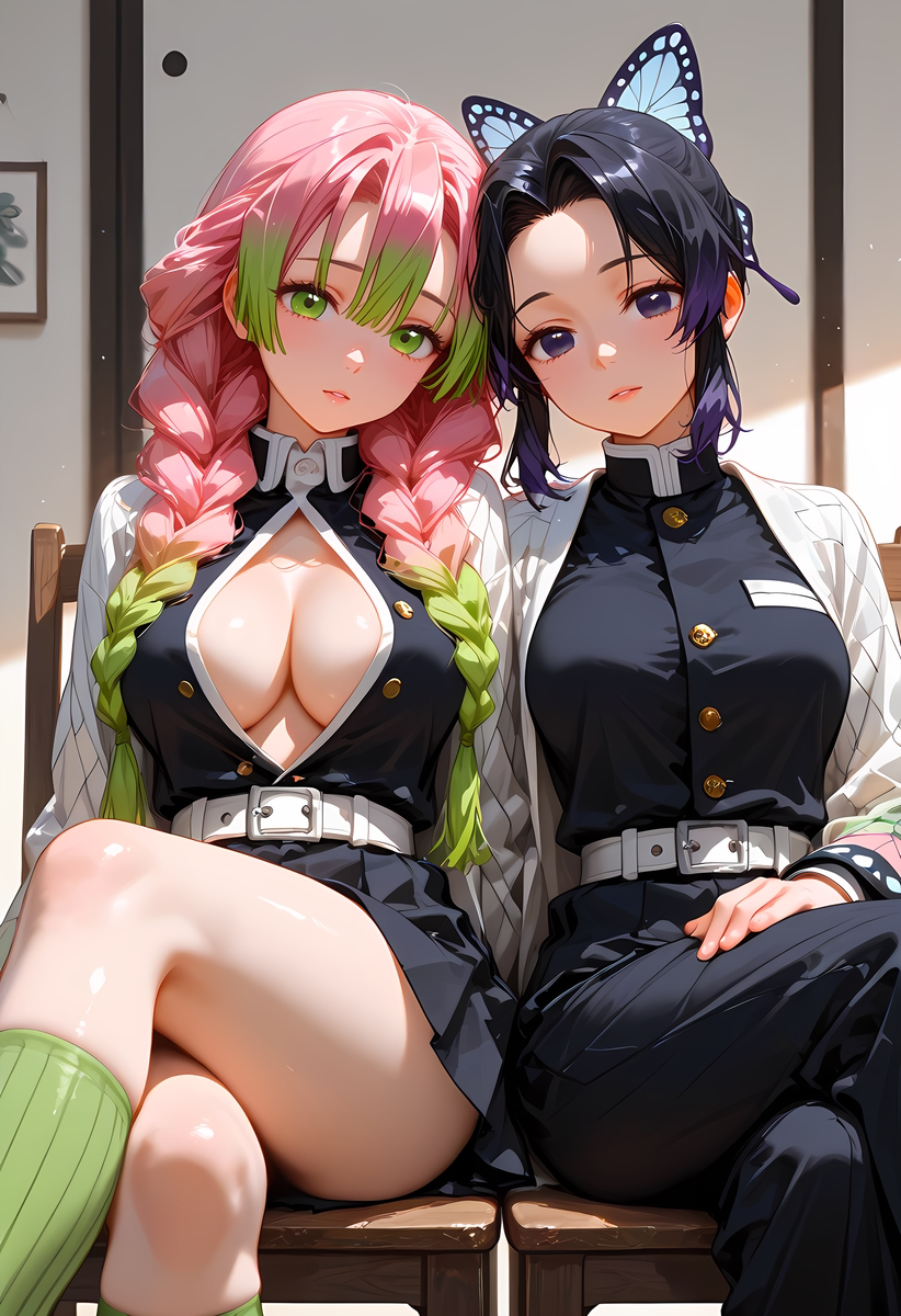 Mitsuri and Shinobu-pixiv插画-作品交流服务