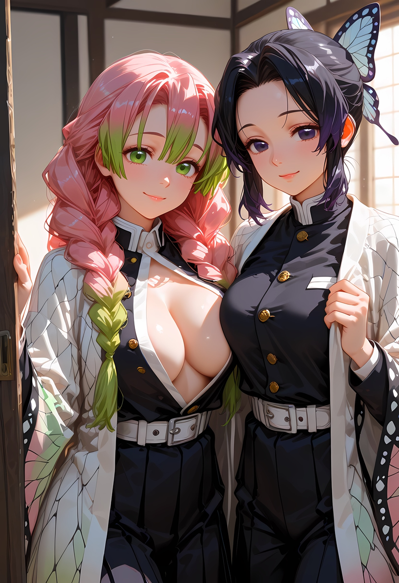 Mitsuri and Shinobu-pixiv插画-作品交流服务