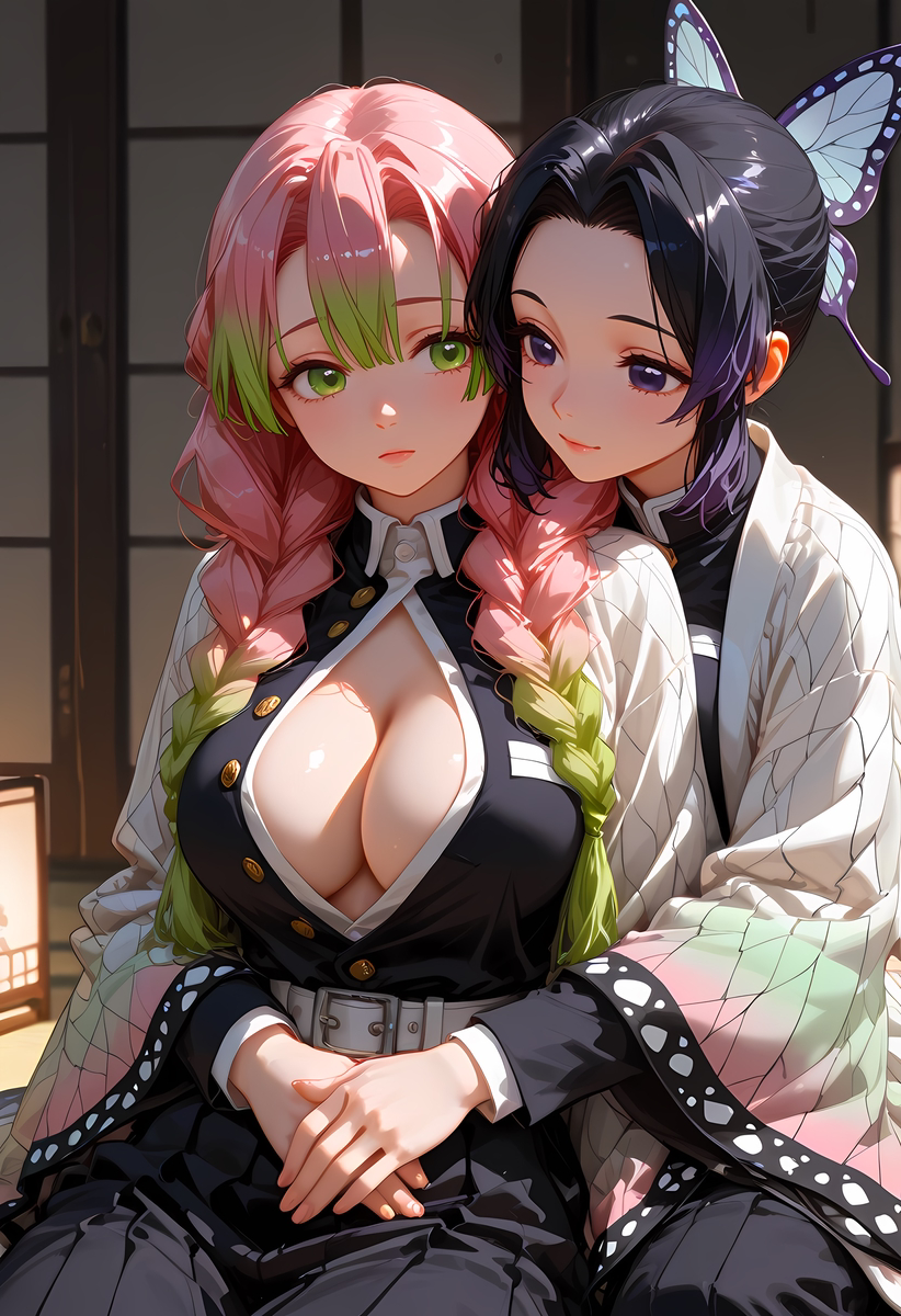 Mitsuri and Shinobu-pixiv插画-作品交流服务