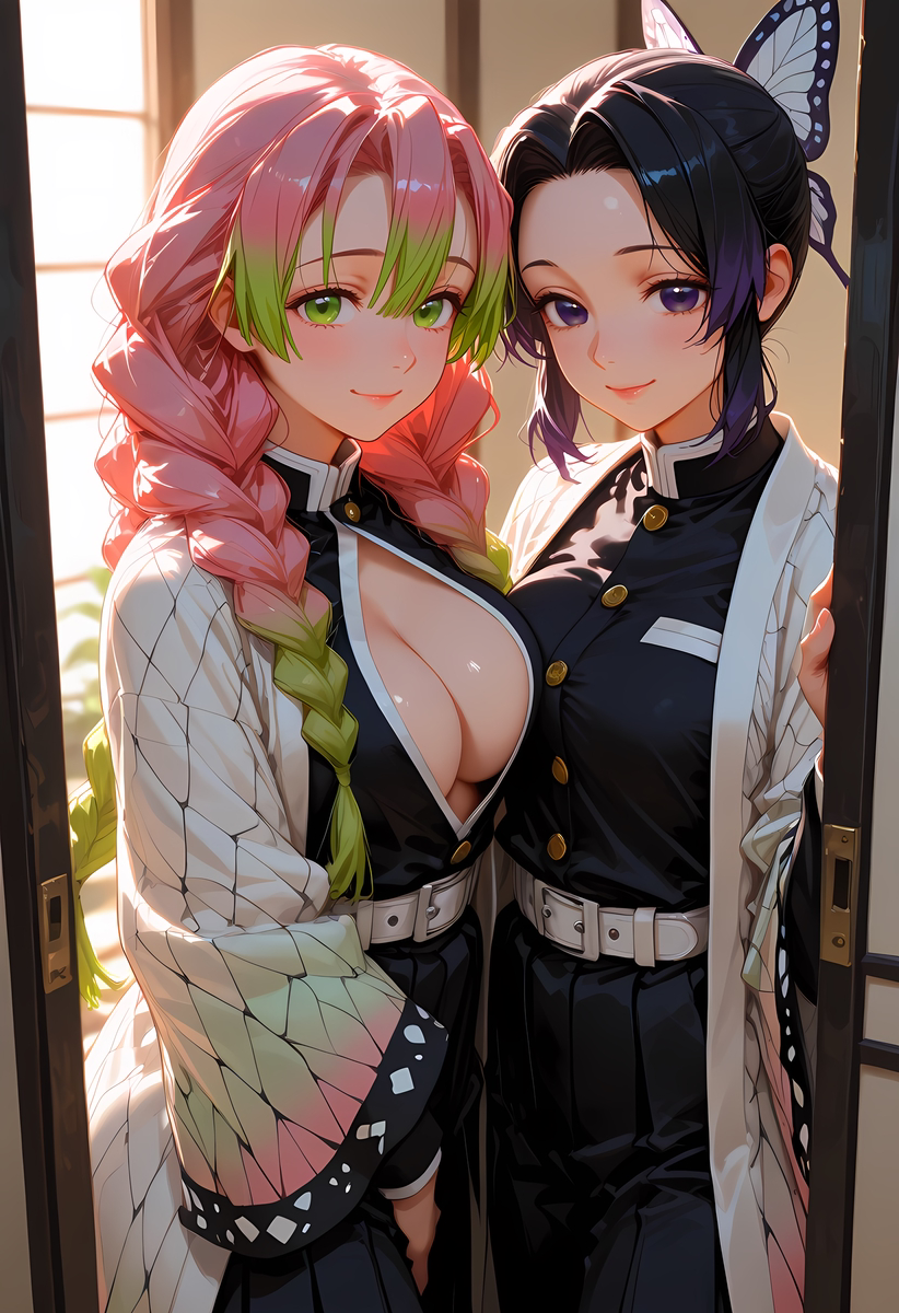 Mitsuri and Shinobu-pixiv插画-作品交流服务