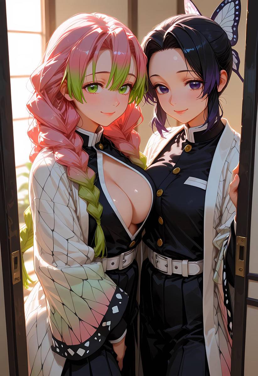 Mitsuri and Shinobu-pixiv插画-作品交流服务