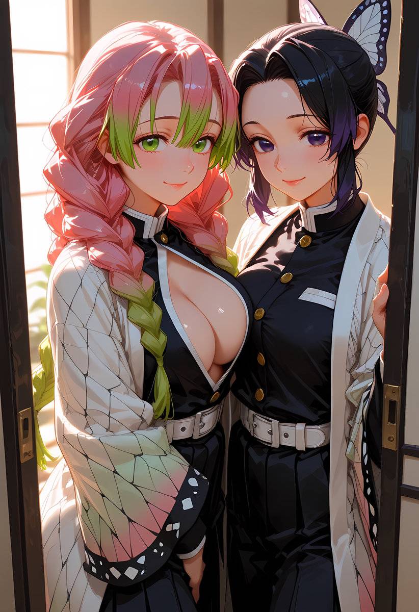 Mitsuri and Shinobu-pixiv插画-作品交流服务