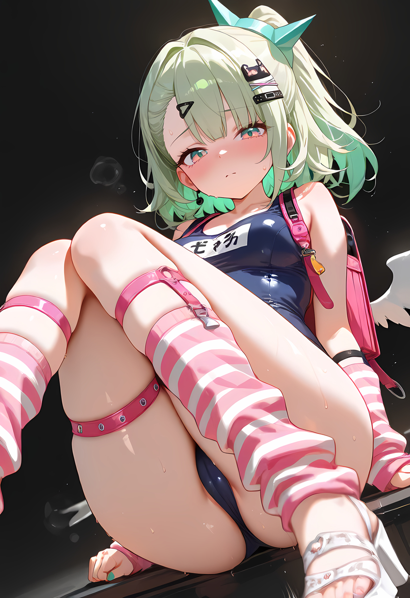 Chinatsu(千夏)_School swimwear-pixiv插画-作品交流服务