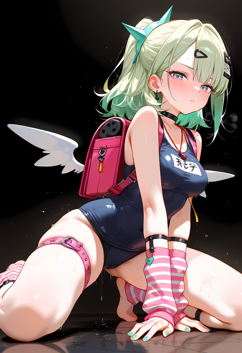 Chinatsu(千夏)_School swimwear-pixiv插画-作品交流服务