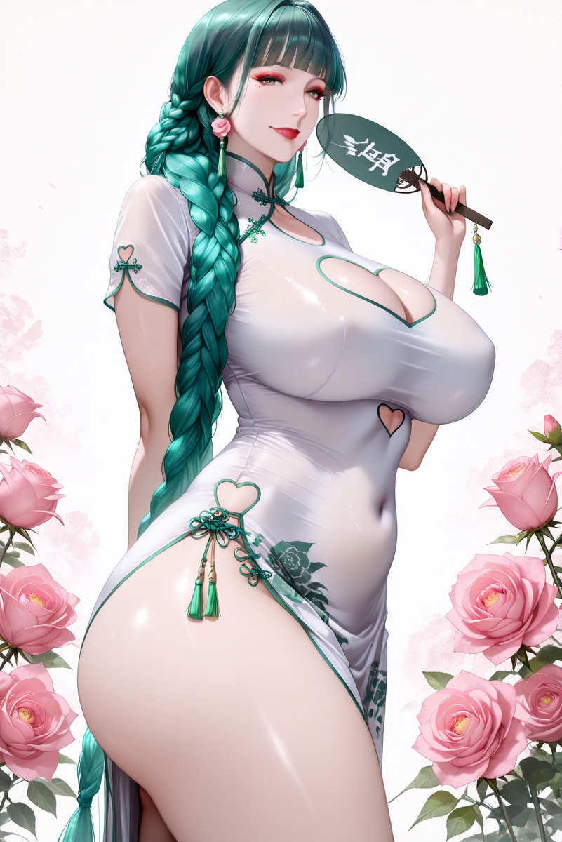 旗袍-pixiv插画-作品交流服务