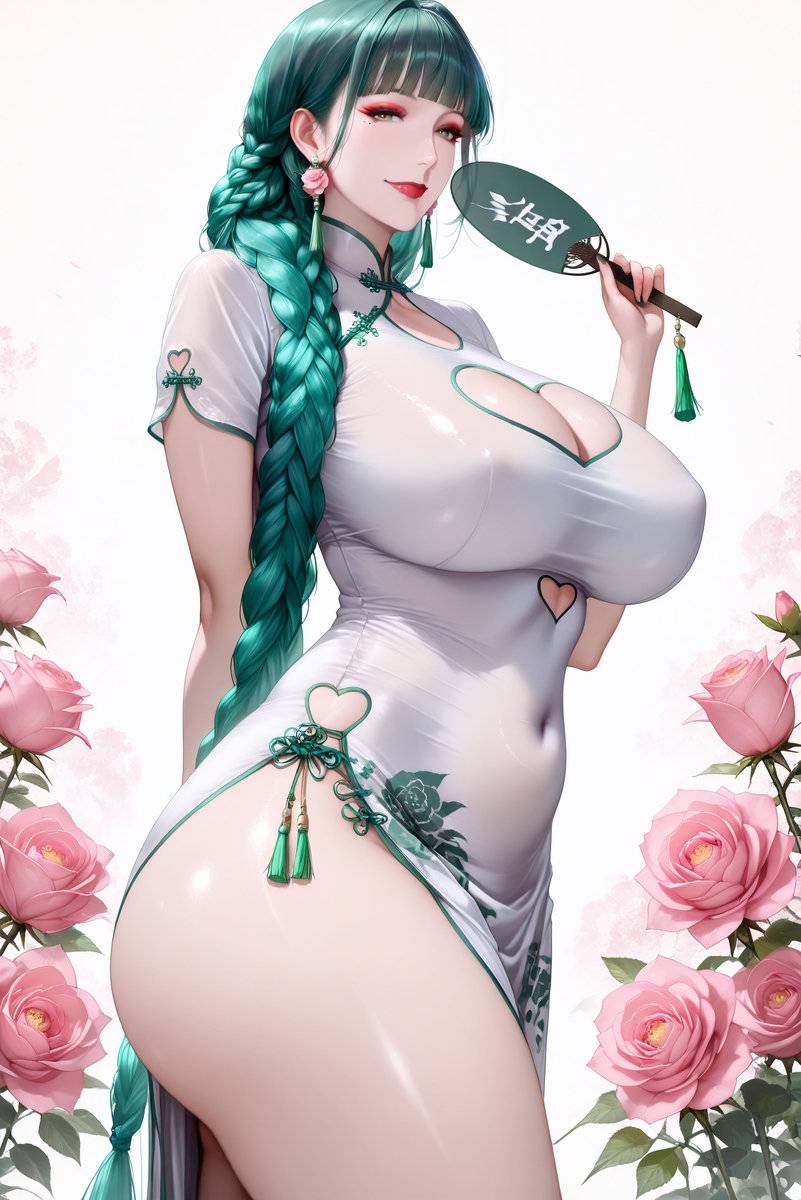 旗袍-pixiv插画-作品交流服务