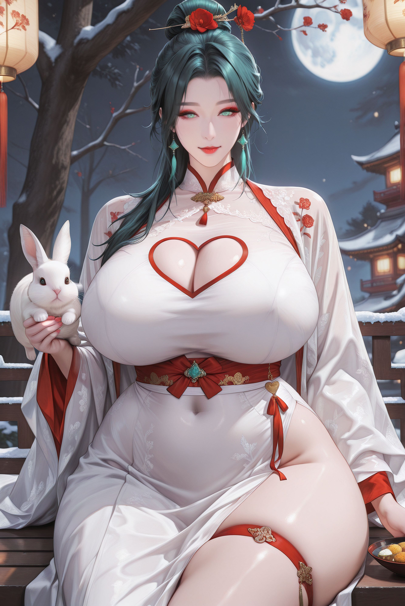 可笑嫦娥不了事，走却玉兔来人间-pixiv插画-作品交流服务