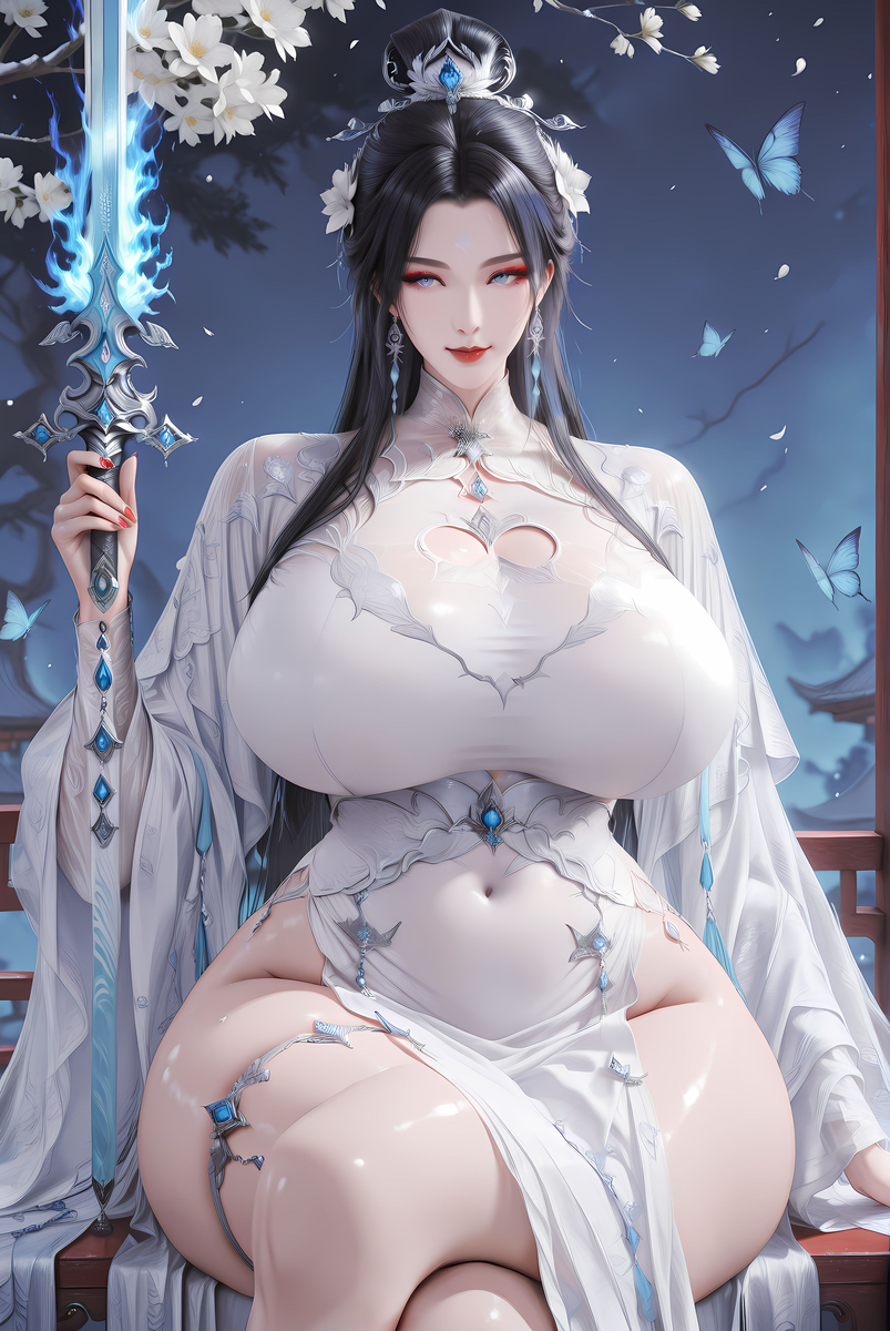 陆雪琪 丨 青云峰上玉生烟， 剑冷心清月未眠。-pixiv插画-作品交流服务