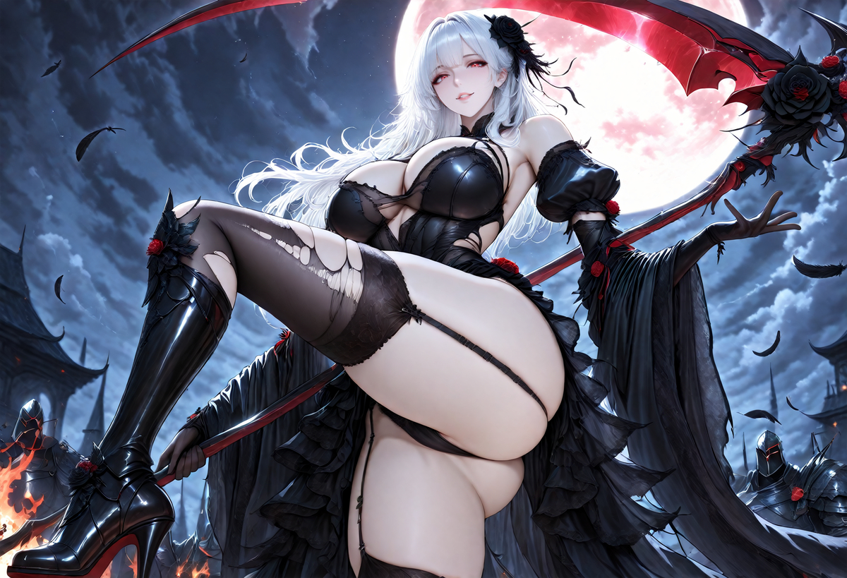 我的眼里只有巨镰-pixiv插画-作品交流服务