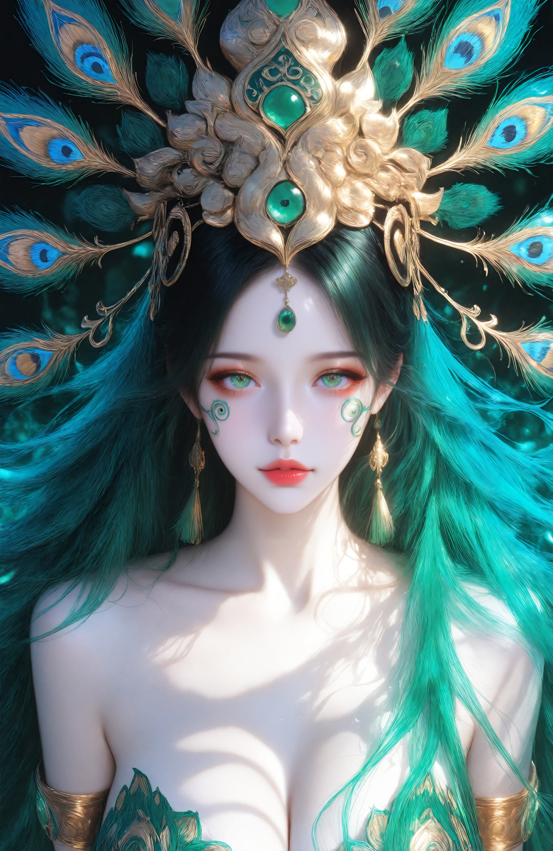 孔雀明王♀-pixiv插画-作品交流服务