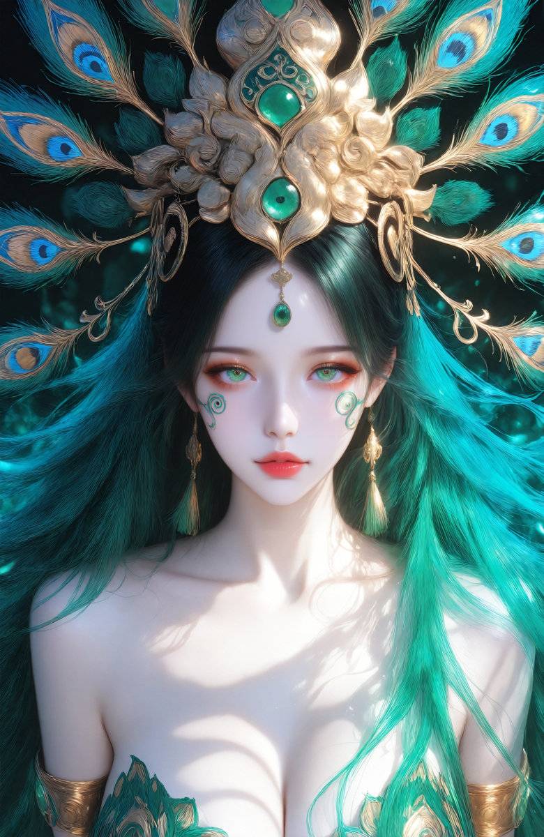 孔雀明王♀-pixiv插画-作品交流服务