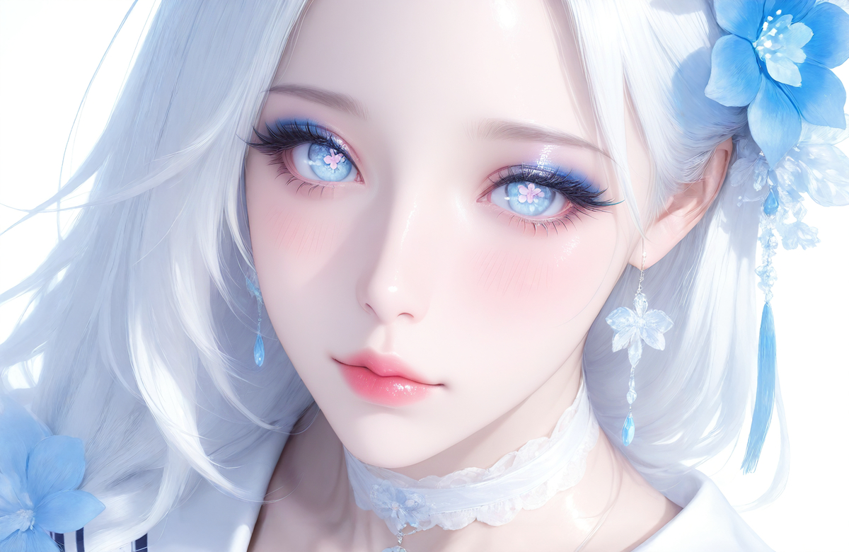 美女头像壁纸-pixiv插画-作品交流服务