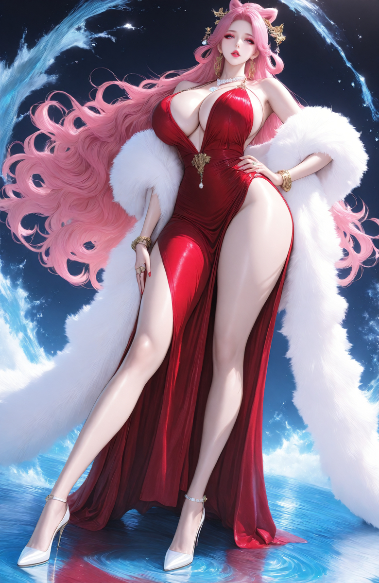 红缎上的粉霞-pixiv插画-作品交流服务