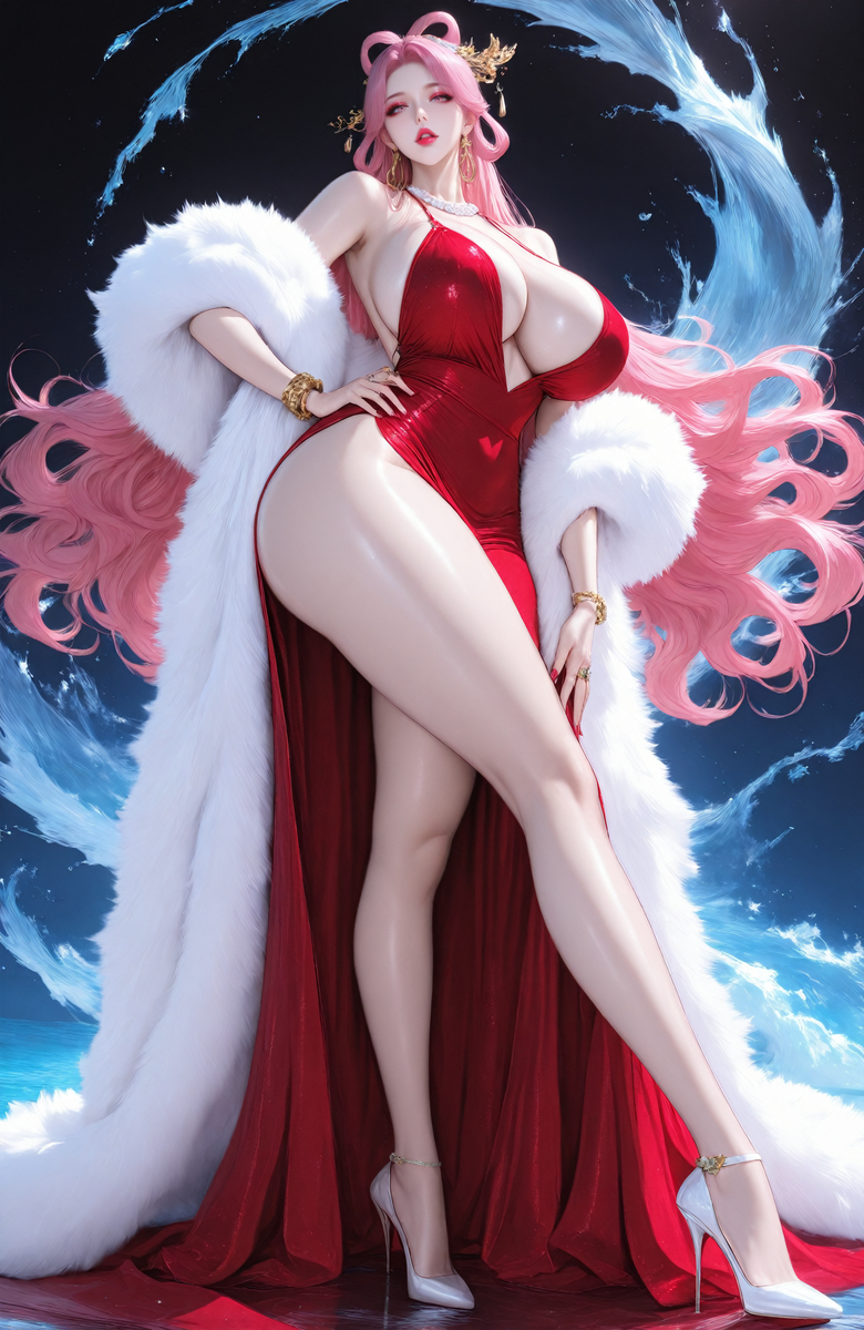 红缎上的粉霞-pixiv插画-作品交流服务