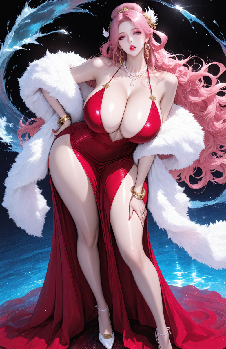 红缎上的粉霞-pixiv插画-作品交流服务