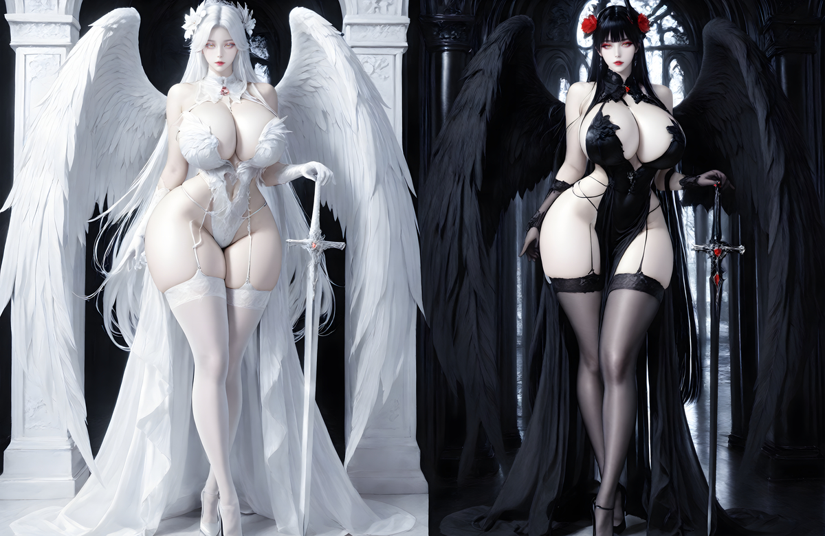 白与黑-pixiv插画-作品交流服务